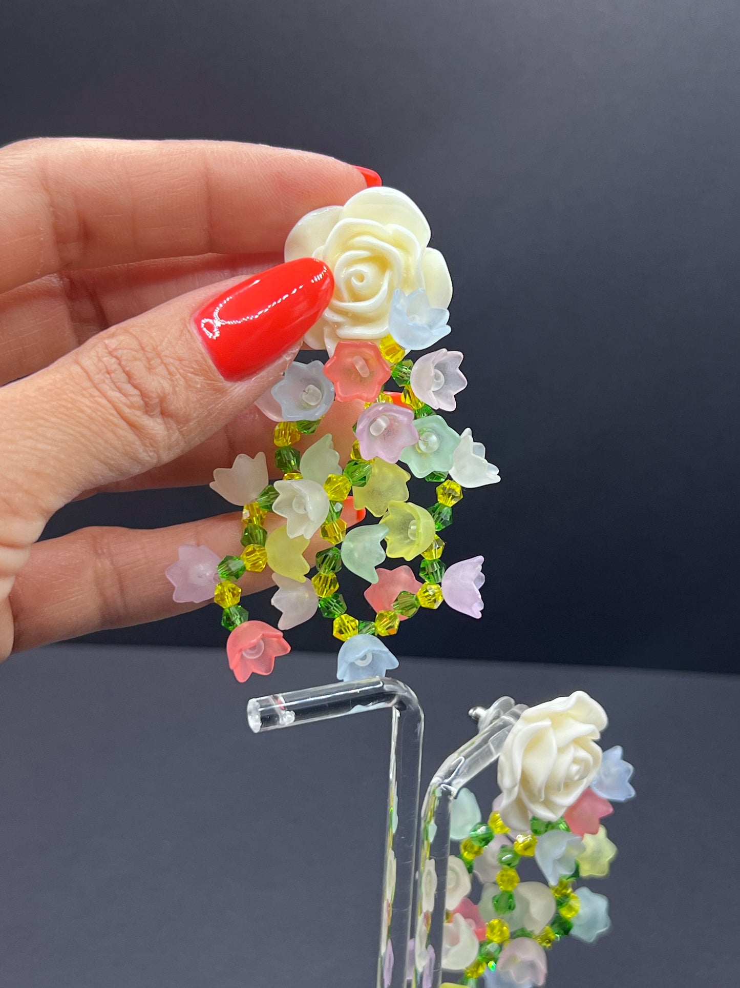Cindy Drop flower earrings