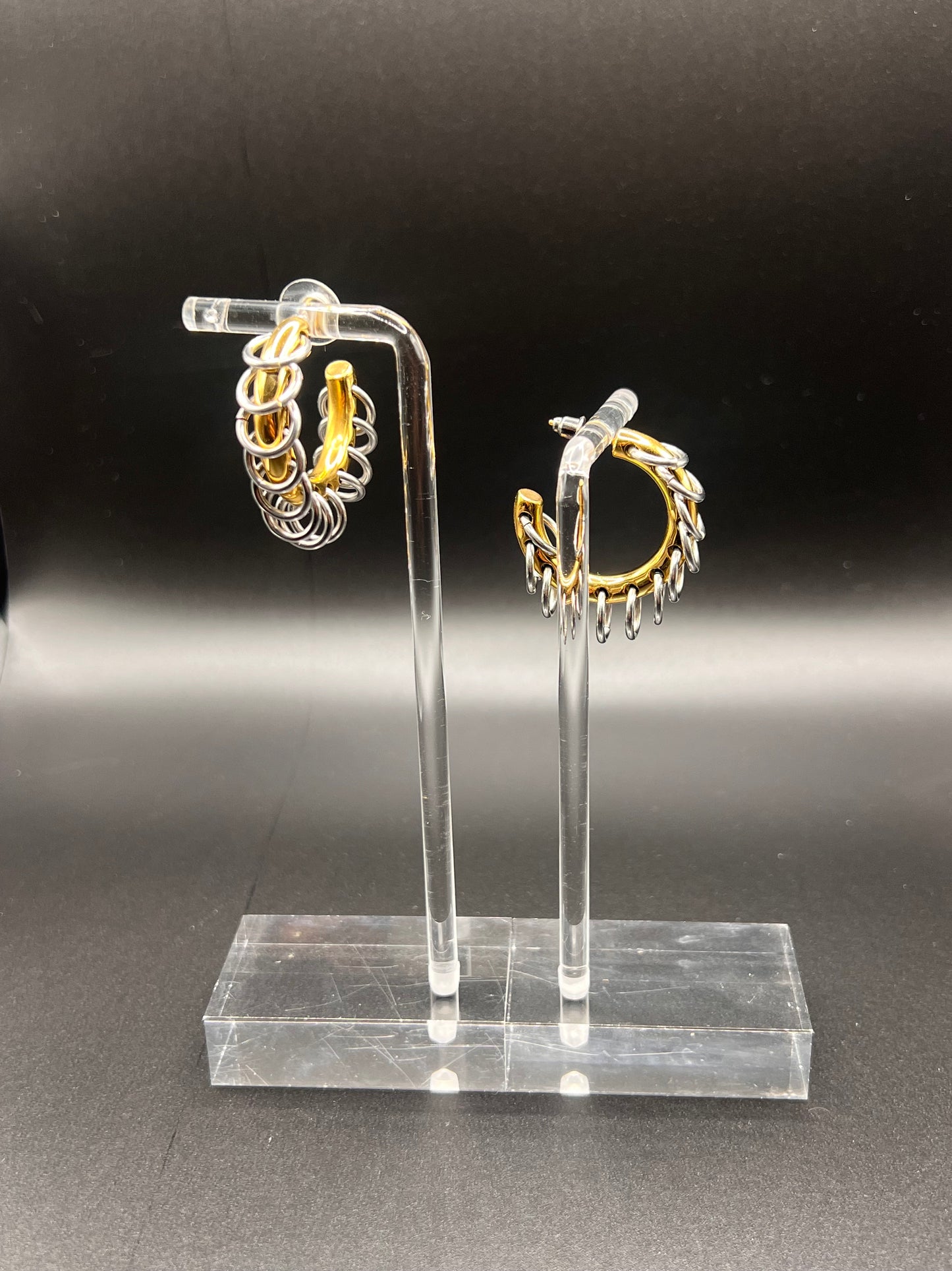 Shay gold and silver hoops