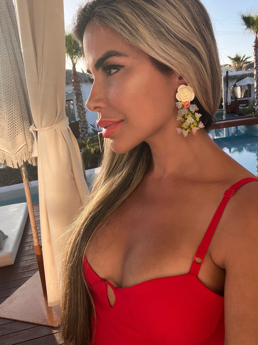 Cindy Drop flower earrings